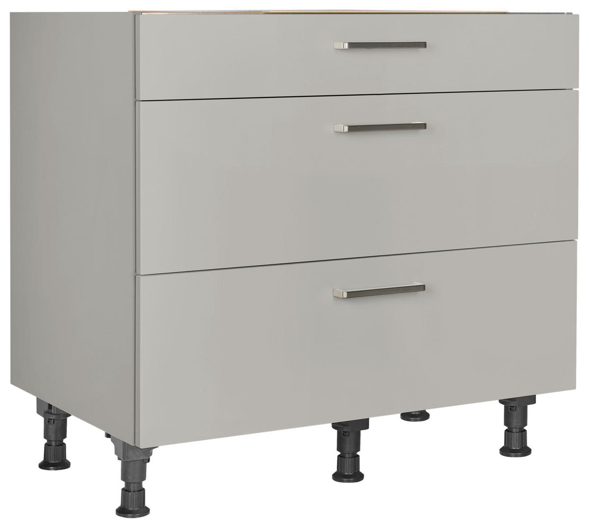 KOCHFELDUMBAUSCHRANK 90/87/56 cm  in Grau  - Edelstahlfarben/Grau, MODERN, Holzwerkstoff/Metall (90/87/56cm) - Nobilia