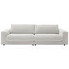 3-SITZER-SOFA Chenille Hellgrau  - Hellgrau/Schwarz, Design, Kunststoff/Textil (290/86/127cm) - Lomoco
