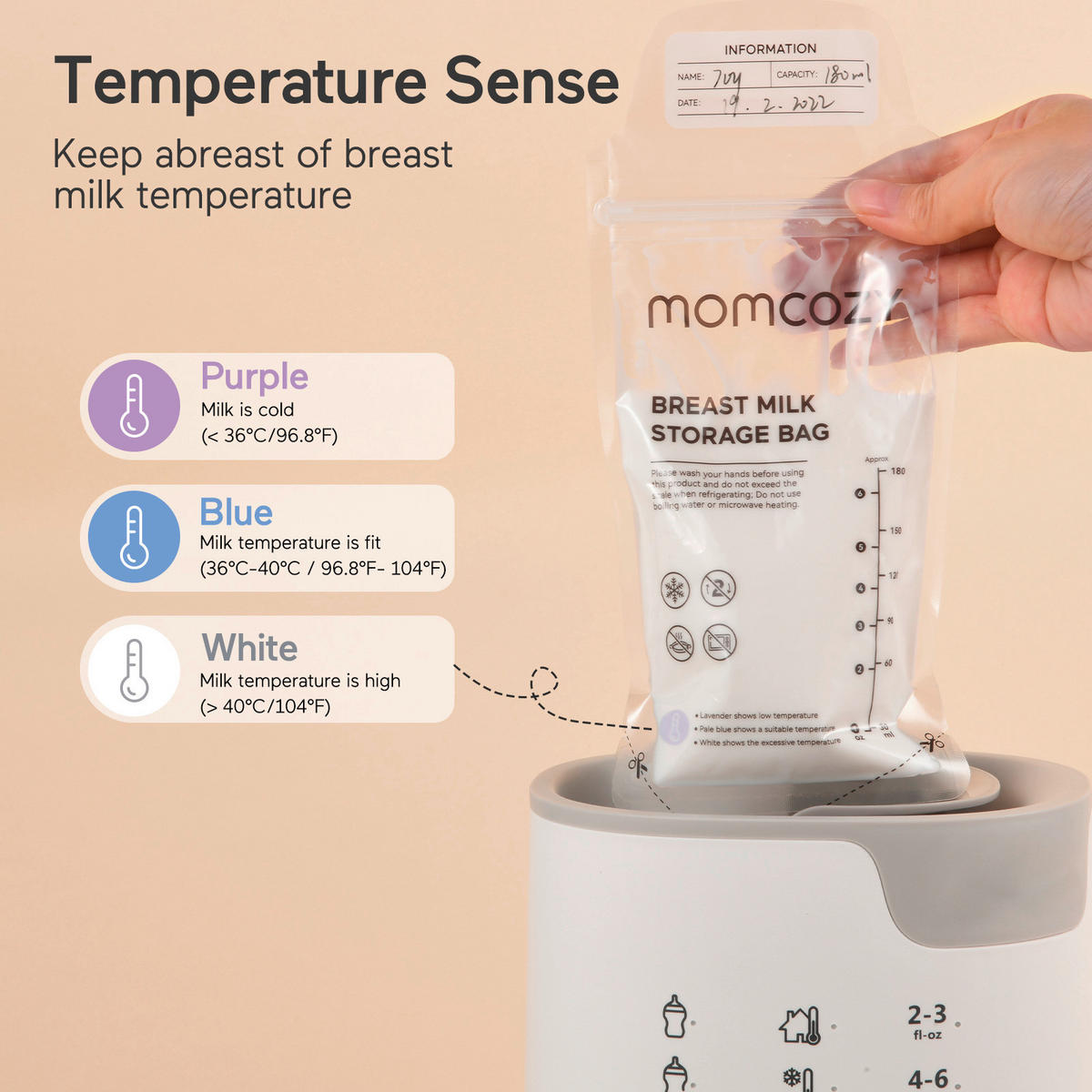 STERILISATIONSBEUTEL   - Basics (12/12/13cm) - Momcozy