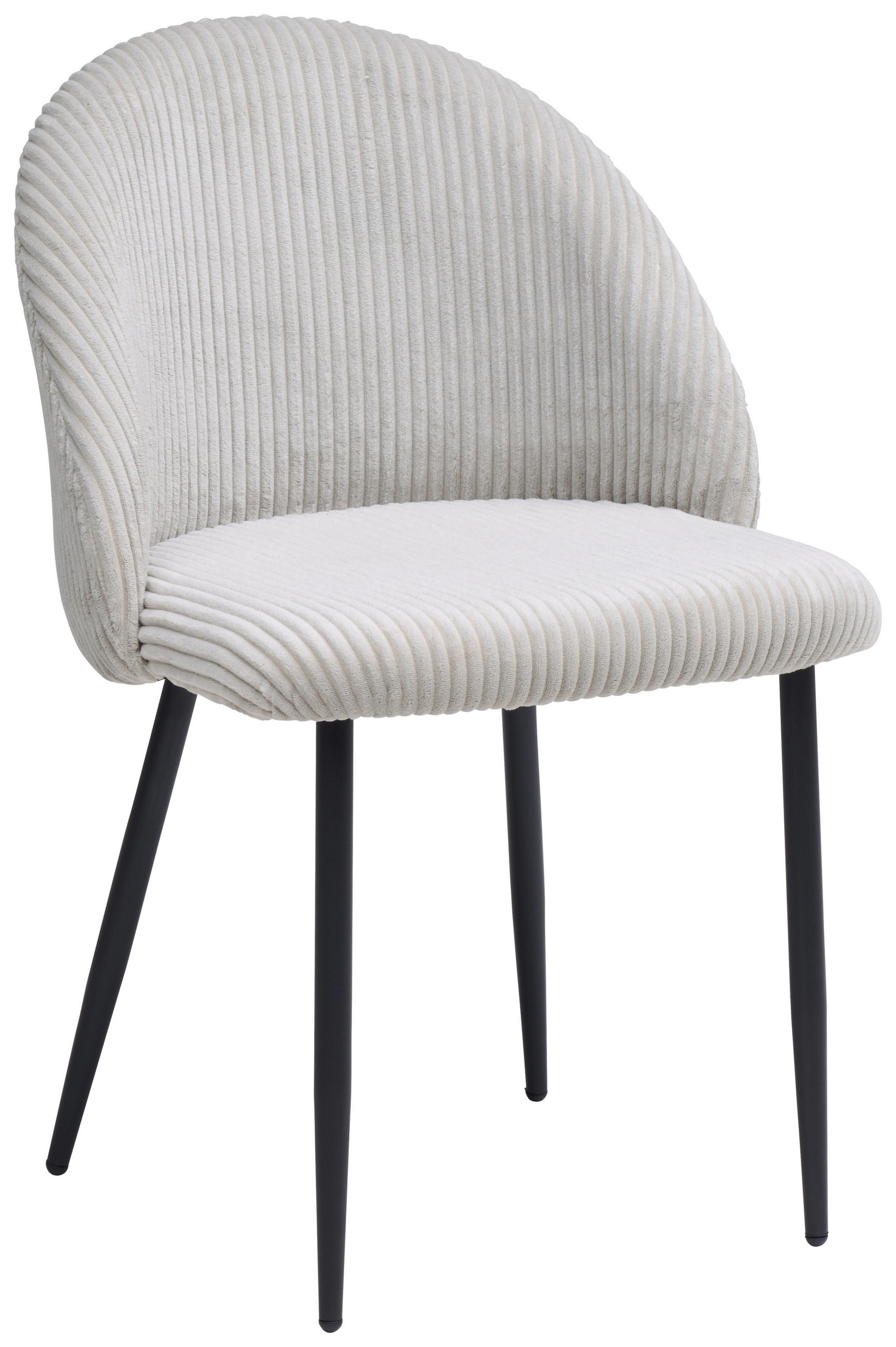 STUHL   Cord  - Hellgrau/Schwarz, Basics, Textil/Metall (52/82/58cm) - Livetastic