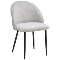 STUHL   Cord  - Hellgrau/Schwarz, Basics, Textil/Metall (52/82/58cm) - Livetastic