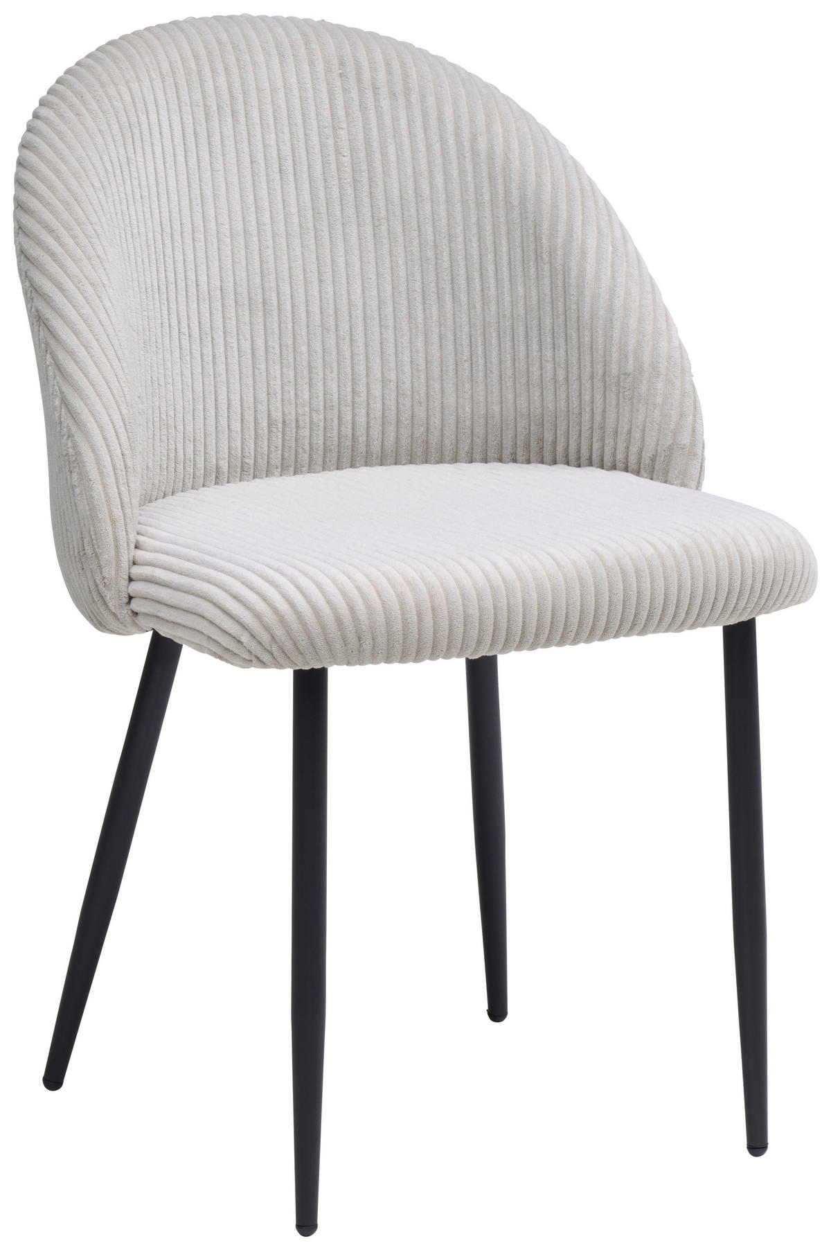 STUHL   Cord  - Hellgrau/Schwarz, Basics, Textil/Metall (52/82/58cm) - Livetastic