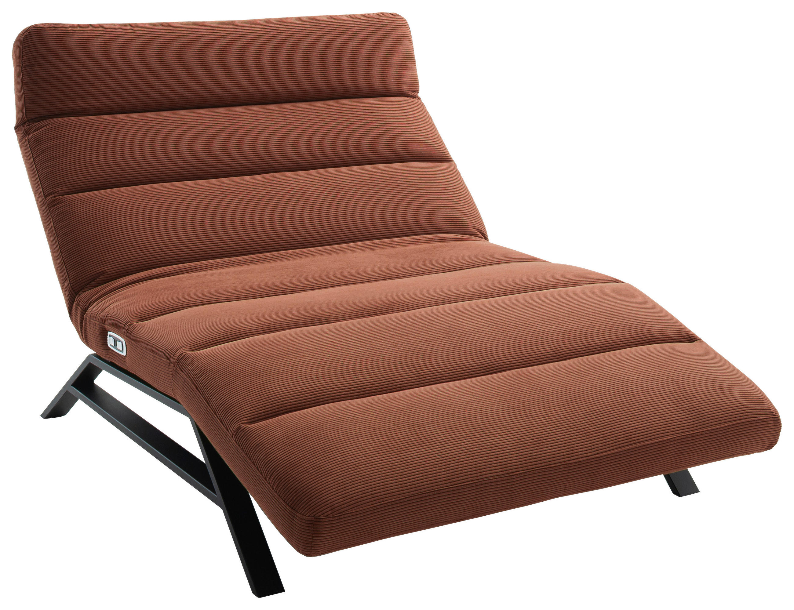RELAXLIEGE Feincord Rostfarben  - Rostfarben/Schwarz, Design, Textil/Metall (120/54-113/158-198cm) - Pure Home Lifestyle
