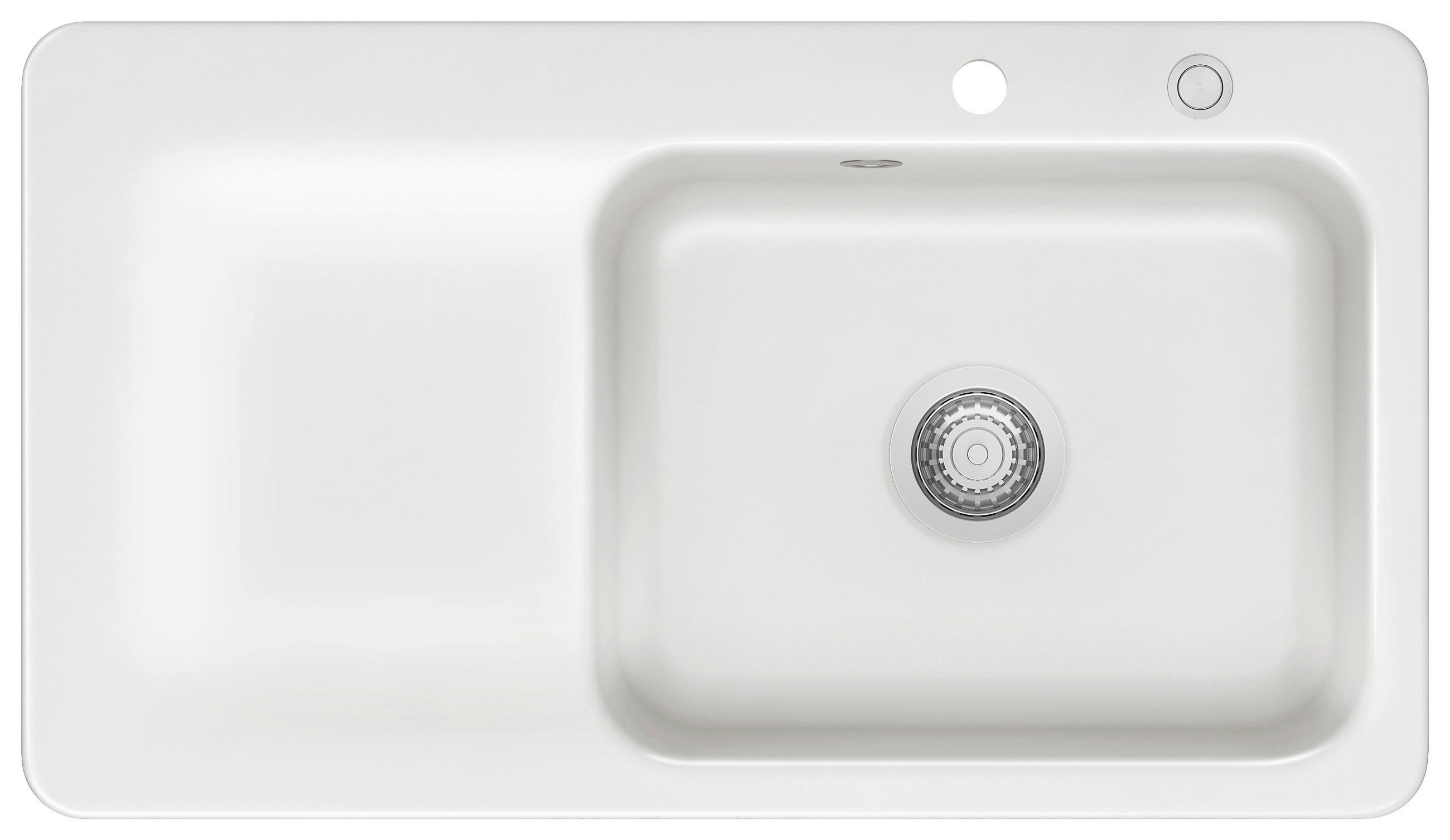 SPÜLE Juna 90 / 50140212  - Weiß Hochglanz, Basics, Keramik (90/20/51cm) - Systemceram