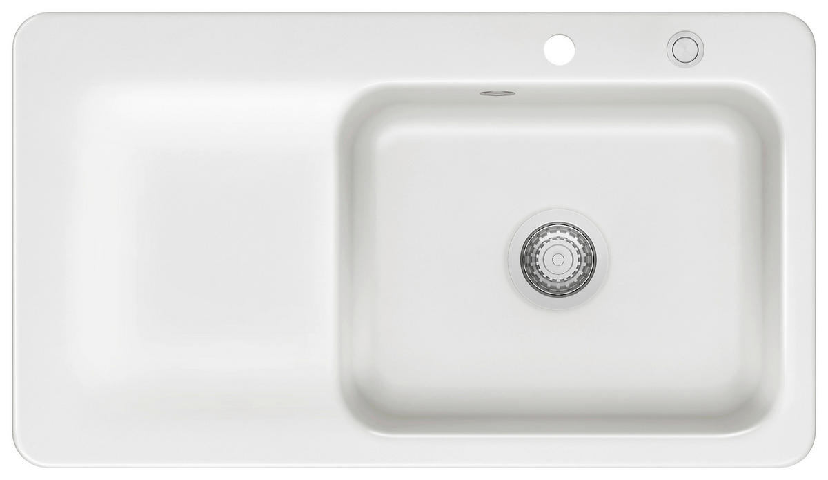 SPÜLE Juna 90 / 50140212  - Weiß Hochglanz, Basics, Keramik (90/20/51cm) - Systemceram