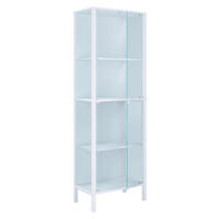 VITRÍNA, čiré, bílá, 60/178/35 cm - bílá/čiré, Design, kompozitní dřevo/plast (60/178/35cm) - Livetastic