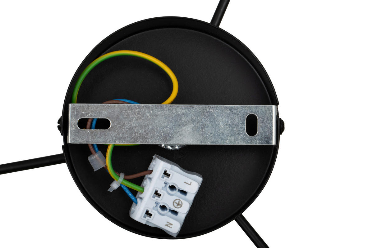 HÄNGELEUCHTE 60/27.5 cm   - Schwarz/Weiß, Design, Papier/Metall (60/27.5cm) - Collet's Monde