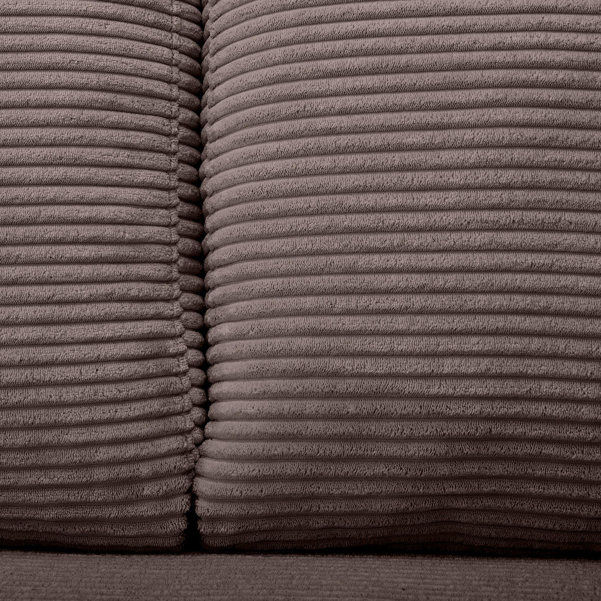 ECKSOFA in Cord Dunkelbraun  283/174 cm  - Dunkelbraun/Schwarz, Design, Textil/Metall (283/174cm) - Xora