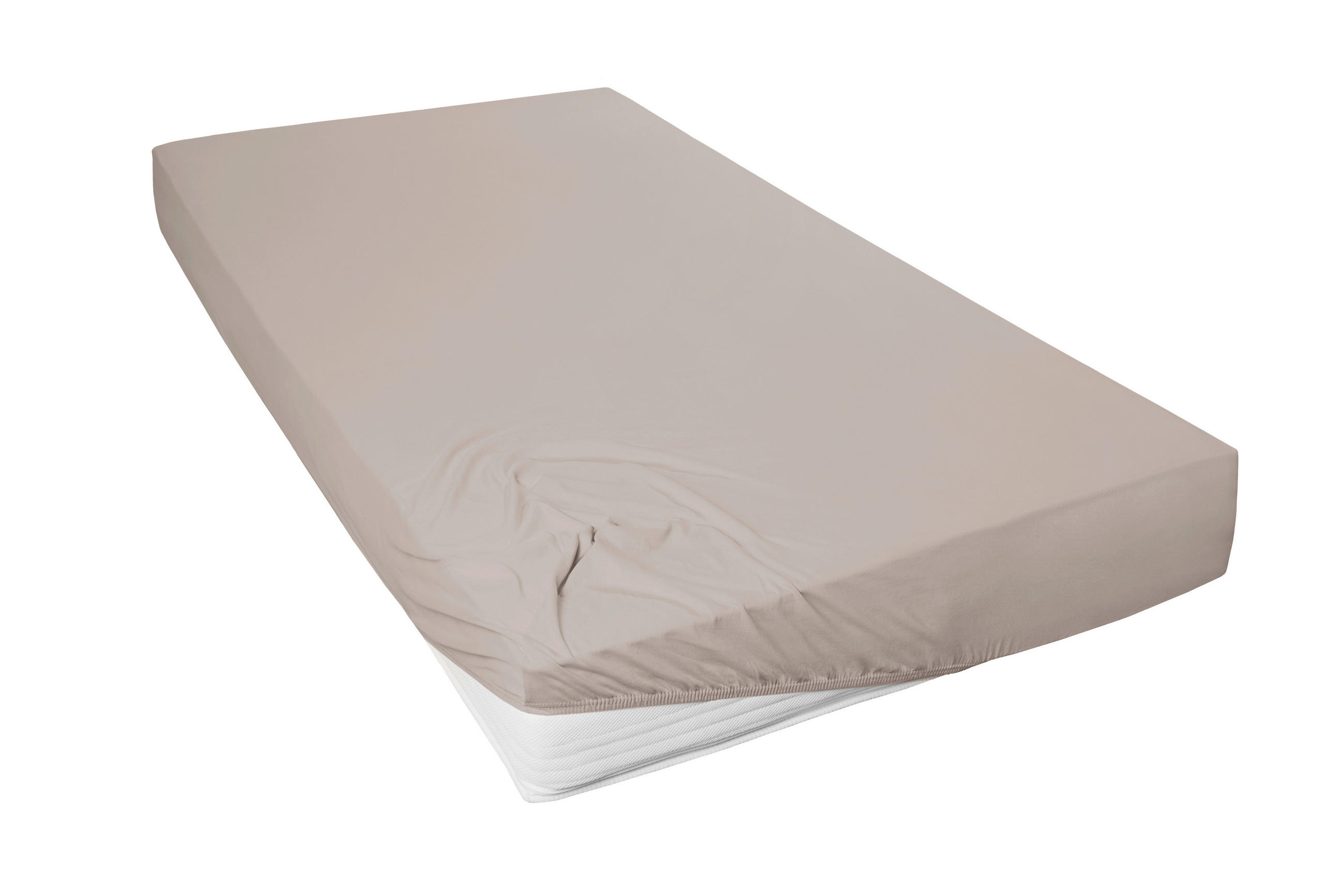 SPANNLEINTUCH 150/200 cm Jersey  - Braun, Basics, Textil (150/200cm)