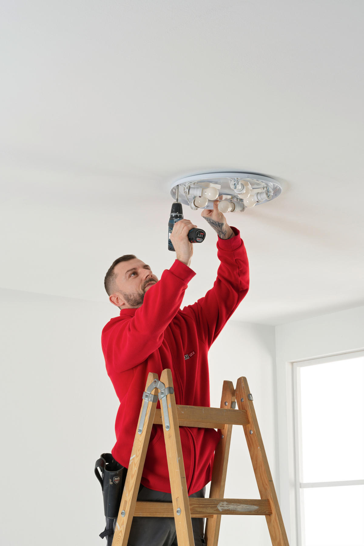 DECKENLEUCHTE Nottingham 50/13 cm  - Eichefarben/Weiß, KONVENTIONELL, Holz/Kunststoff (50/13cm) - Novel