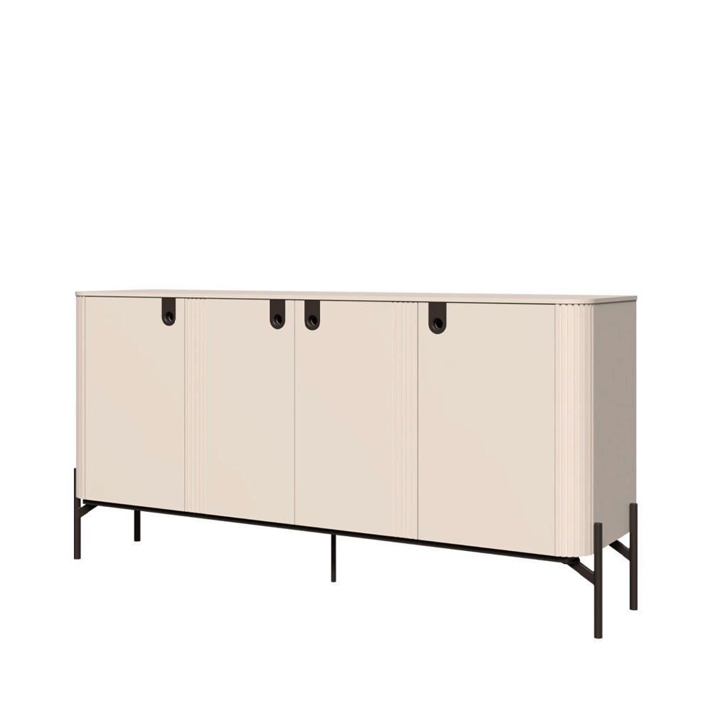 KOMODA  180/90/46 cm  kašmir  - kašmir, Dizajnerski, metal/pločasti materijal (180/90/46cm) - Voleo