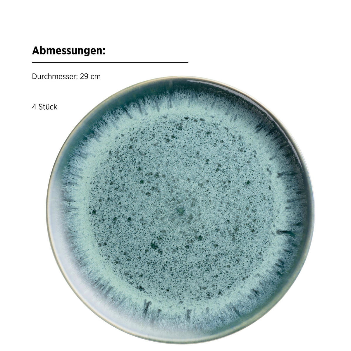 SPEISETELLERSET Blau 29/2,5 cm CARELLIA  - Blau, Basics, Keramik (29/2,5cm) - Mäser