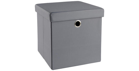 SPIELZEUGBOX - Grau, Trend, Holzwerkstoff/Textil (32/32/32cm) - My Baby Lou