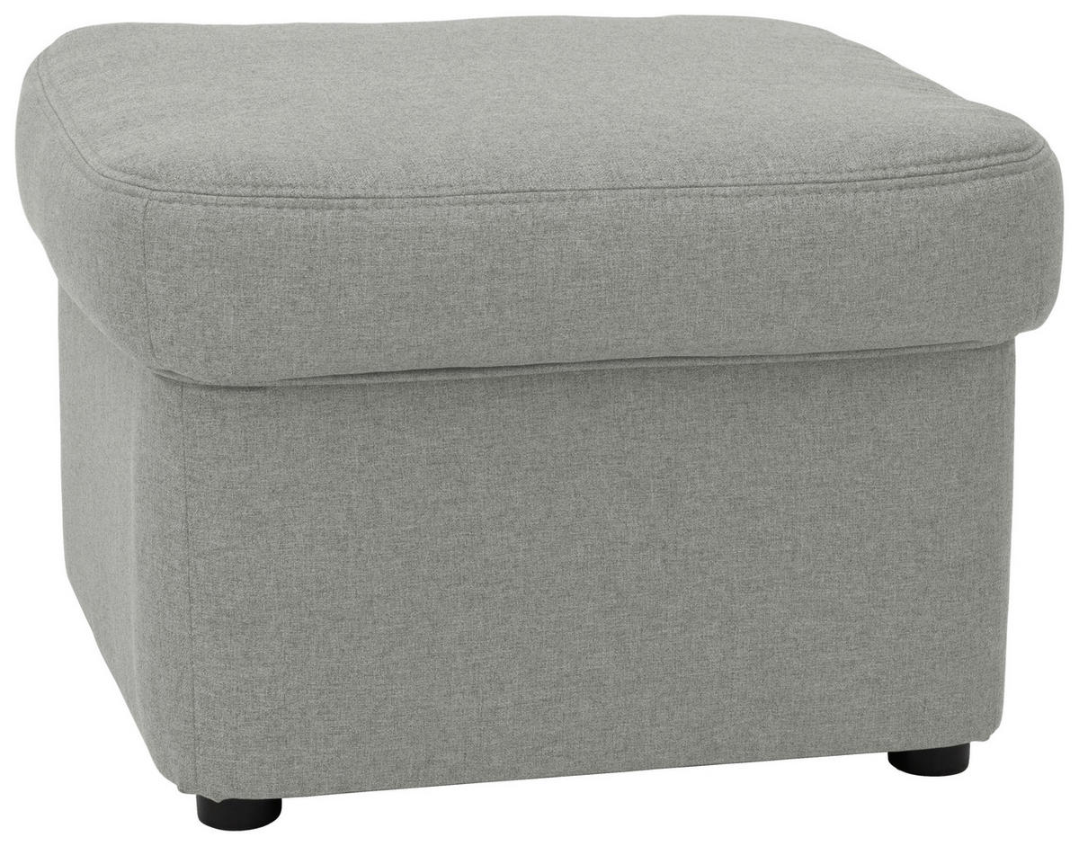 HOCKER Webstoff Silberfarben  - Silberfarben/Schwarz, KONVENTIONELL, Kunststoff/Textil (60/40/60cm) - MID.YOU