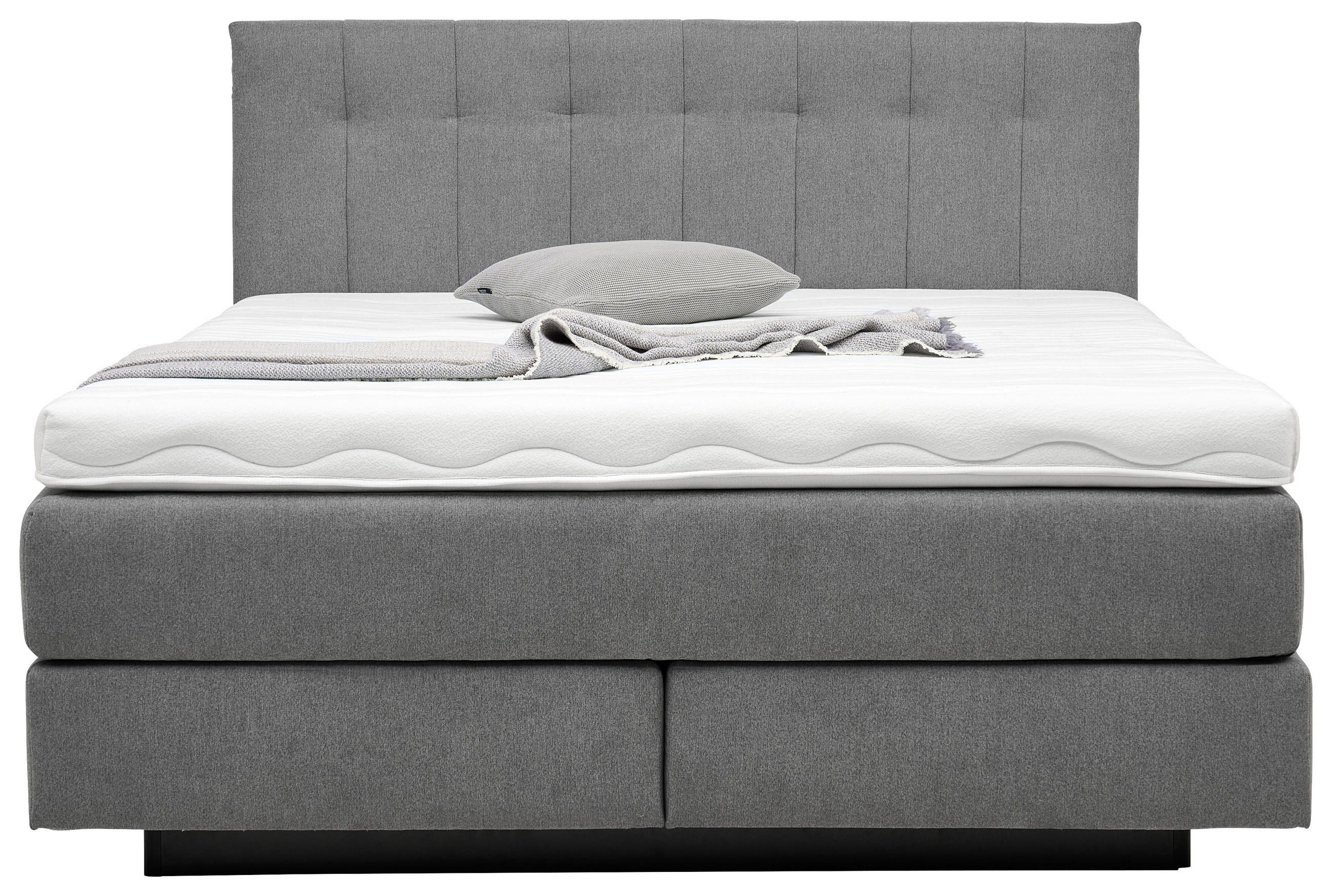 Thumbnail - Beldomo - Sleep Boxspringbett, Grau, Textil, H4 + H5, 7-Zonen, Höhe ca. 23 cm, 160x200 cm, Goldenes M, Made in EU, gepol...