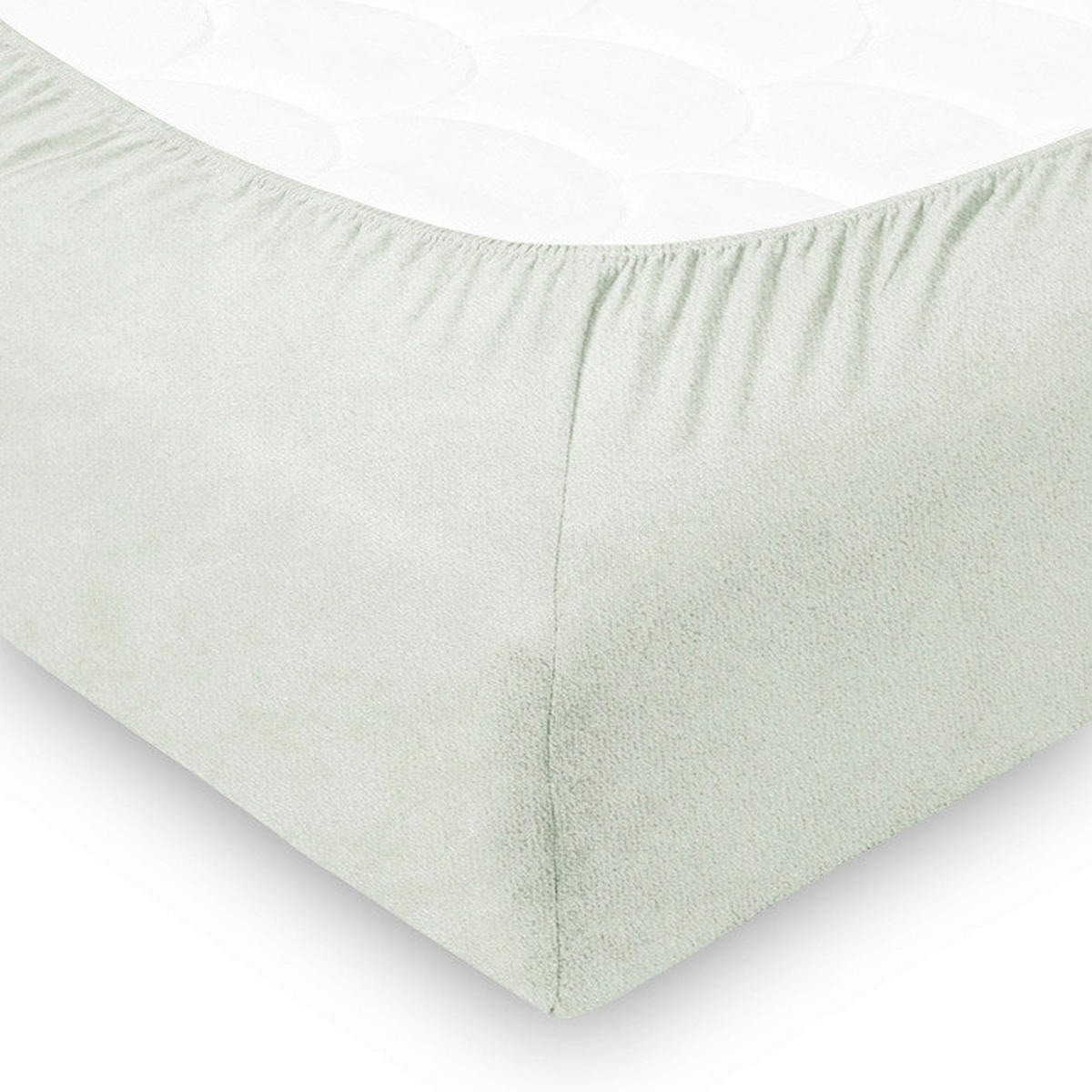 SPANNBETTTUCH Atelier  - Hellgrün, Basics, Textil (150/200cm) - Estella