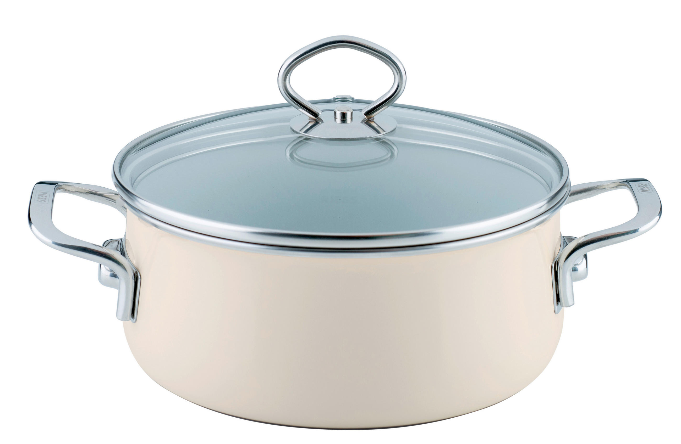 POSUDA ZA KUHANJE  2 l  Avorio  - boje šampanjca, Basics, staklo/metal (20cm) - Riess