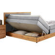 BOXSPRINGBETT 180/200 cm  in Eichefarben, Hellgrau  - Eichefarben/Hellgrau, Natur, Holz/Holzwerkstoff (180/200cm) - Valnatura