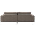 ECKSOFA  in Flachgewebe Taupe  253/177 cm  - Taupe/Schwarz, Design, Textil/Metall (253/177cm) - Dieter Knoll
