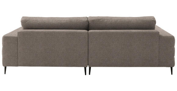ECKSOFA  in Flachgewebe Taupe  253/177 cm  - Taupe/Schwarz, Design, Textil/Metall (253/177cm) - Dieter Knoll