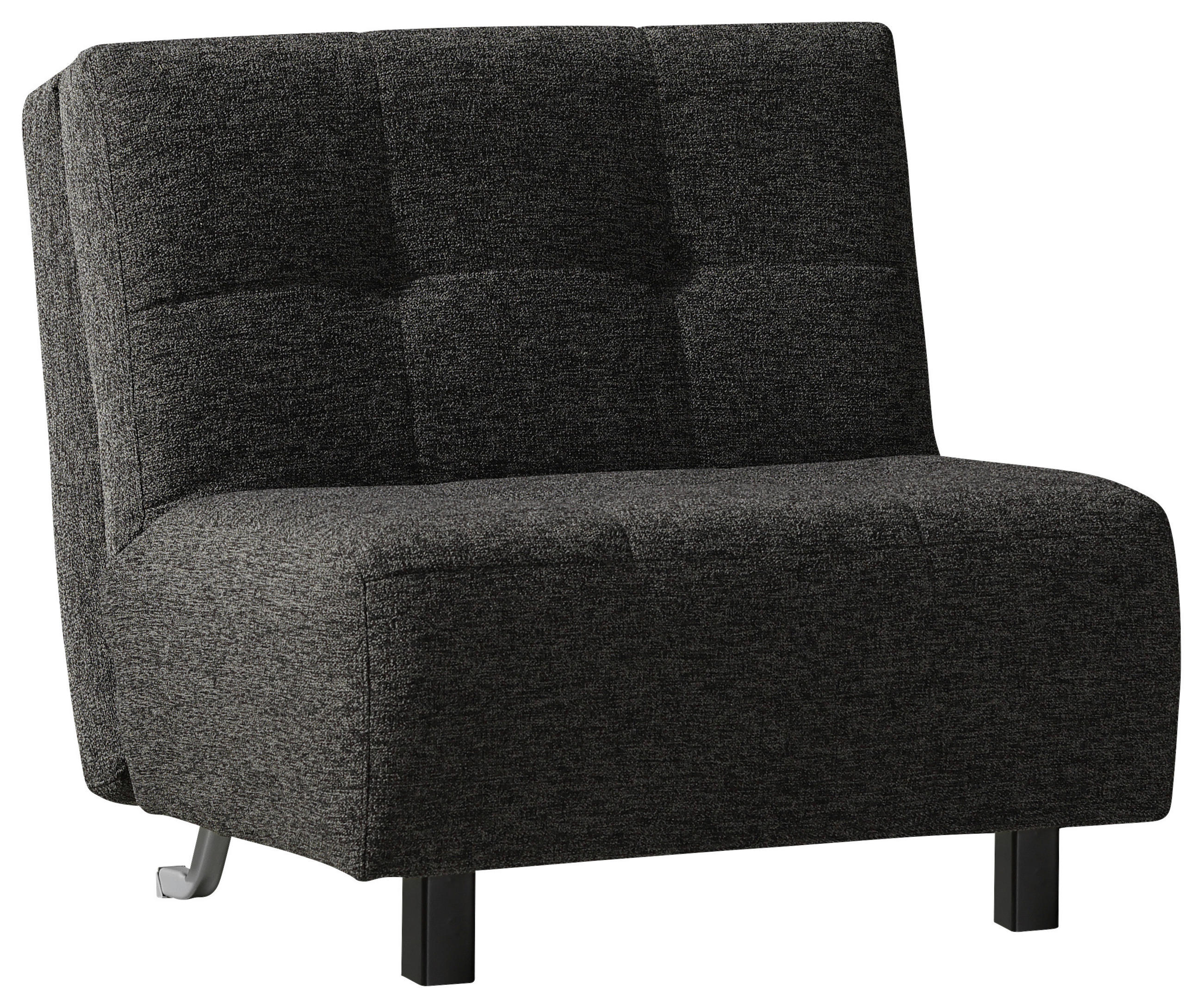 SCHLAFSESSEL Flachgewebe Anthrazit    - Anthrazit/Schwarz, Design, Textil/Metall (85/92/102cm) - Novel