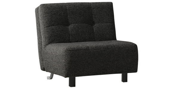SCHLAFSESSEL Flachgewebe Anthrazit - Anthrazit/Schwarz, Design, Textil/Metall (85/92/102cm) - Novel
