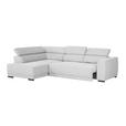 ECKSOFA Hellgrau Struktur  - Hellgrau/Schwarz, Design, Kunststoff/Textil (205/284cm) - Xora