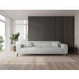 BIGSOFA Webstoff Naturfarben  - Schwarz/Naturfarben, KONVENTIONELL, Textil/Metall (280/80/113cm) - Carryhome