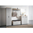 GARDEROBENSCHRANK  in 59/197/40 cm  - Kaschmir/Eichefarben, Design, Glas/Holzwerkstoff (59/197/40cm) - Voleo
