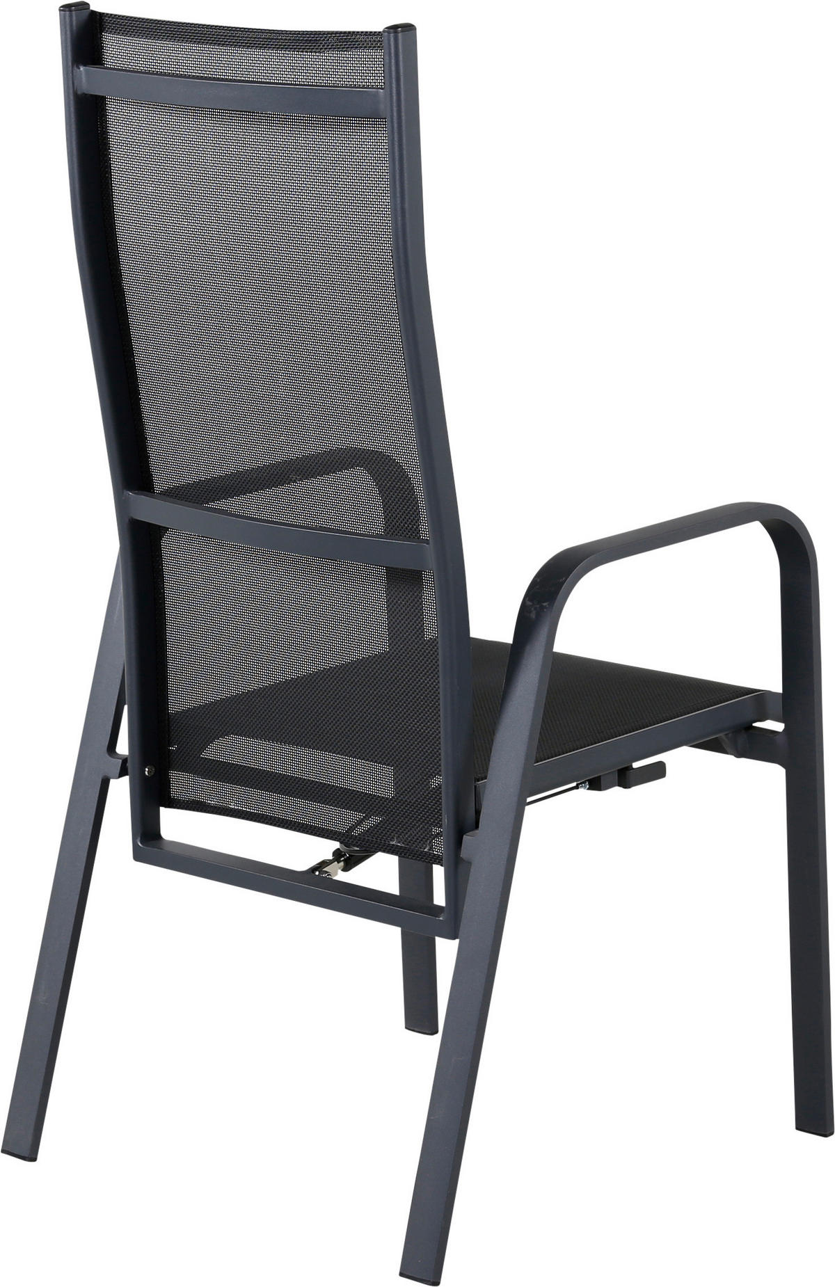 GARTENSESSEL-SET Aluminium Schwarz  - Schwarz, KONVENTIONELL, Metall (56.5/110/65cm) - Gardenson