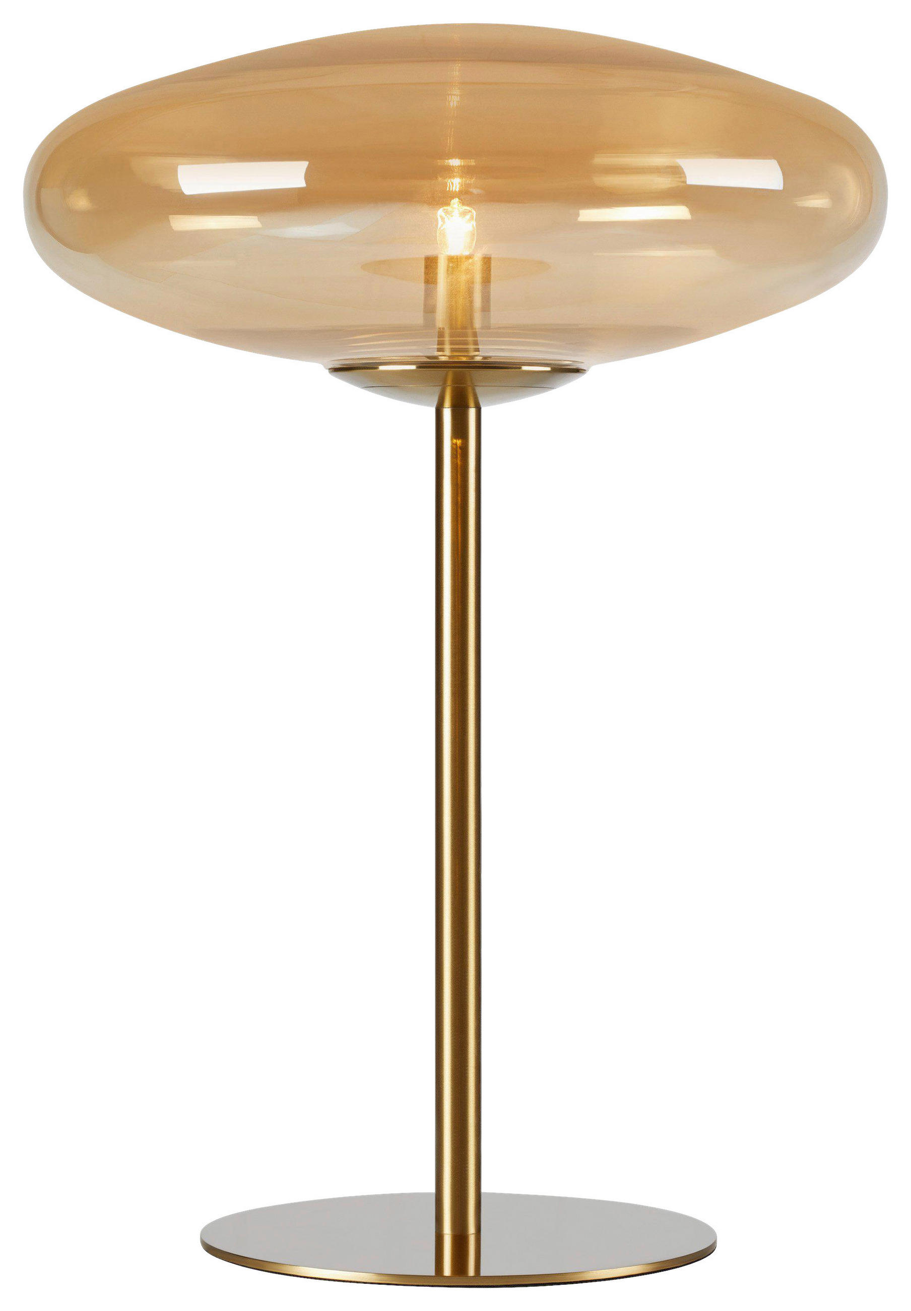 TISCHLEUCHTE Locus 28,5/40 cm   - Messingfarben/Bernsteinfarben, Basics, Glas/Metall (28,5/40cm) - Markslöjd