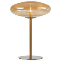 TISCHLEUCHTE - Messingfarben/Bernsteinfarben, Basics, Glas/Metall (28,5/40cm) - Markslöjd