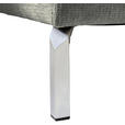 ECKSOFA Dunkelgrau Flachgewebe  - Chromfarben/Dunkelgrau, KONVENTIONELL, Textil/Metall (282/224cm) - Hom`in