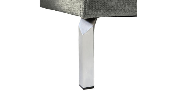 ECKSOFA Dunkelgrau Flachgewebe - Chromfarben/Dunkelgrau, KONVENTIONELL, Textil/Metall (282/224cm) - Hom`in