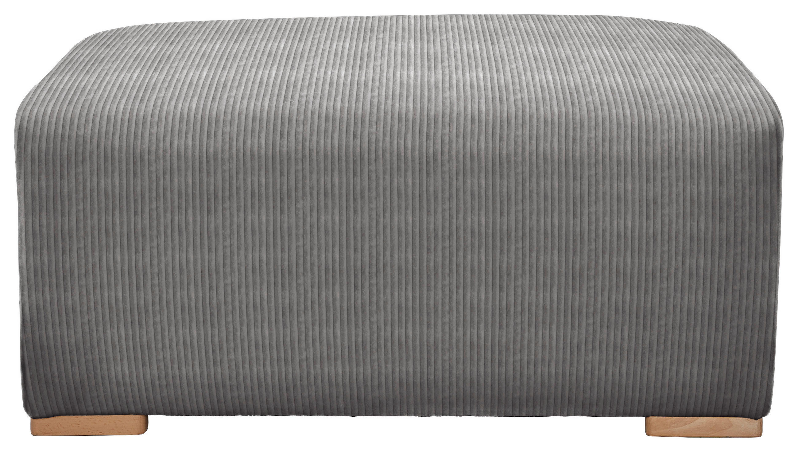 HOCKER Cord Grau  - Buchefarben/Grau, KONVENTIONELL, Holz/Textil (101/44/92cm) - Livetastic