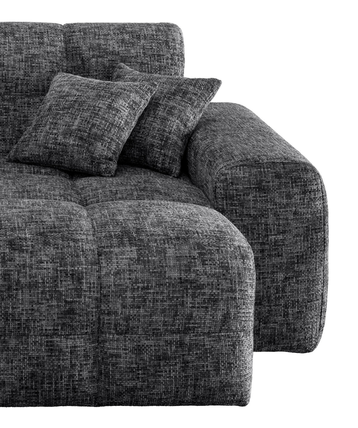 XXL-SESSEL in Struktur Schwarz  - Schwarz, Modern, Kunststoff/Textil (181/87/155cm) - Livetastic