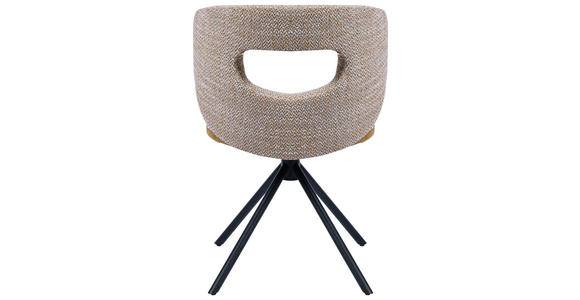 STUHL - Gelb/Schwarz, Design, Textil/Metall (58/80/60cm) - Novel