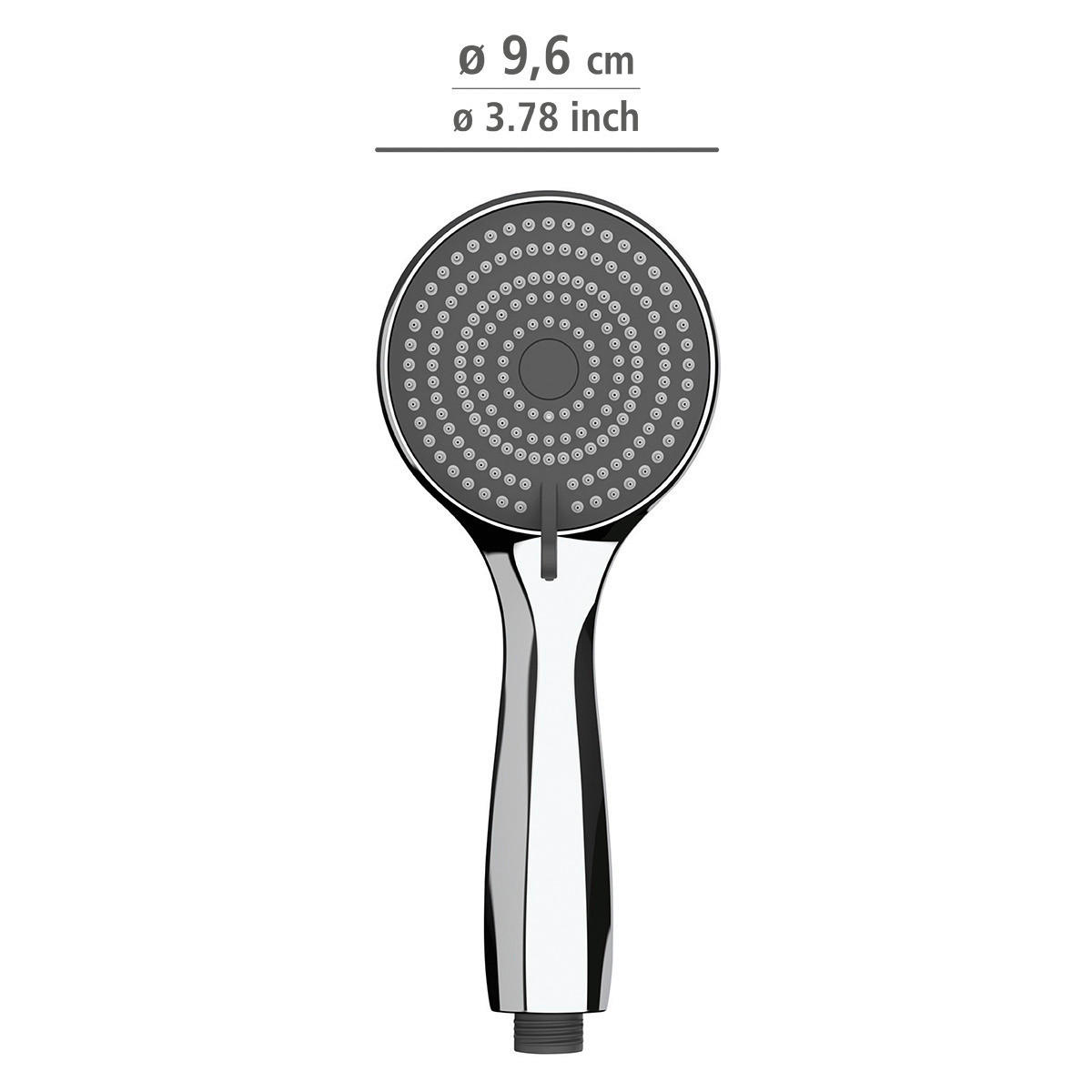 DUSCHKOPF   - Chromfarben, Basics, Kunststoff (9,5cm) - Wenko