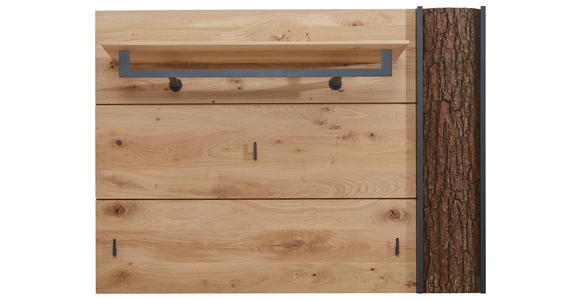 GARDEROBENPANEEL 118/87/35 cm - Eichefarben/Anthrazit, Natur, Holz/Metall (118/87/35cm) - Valnatura