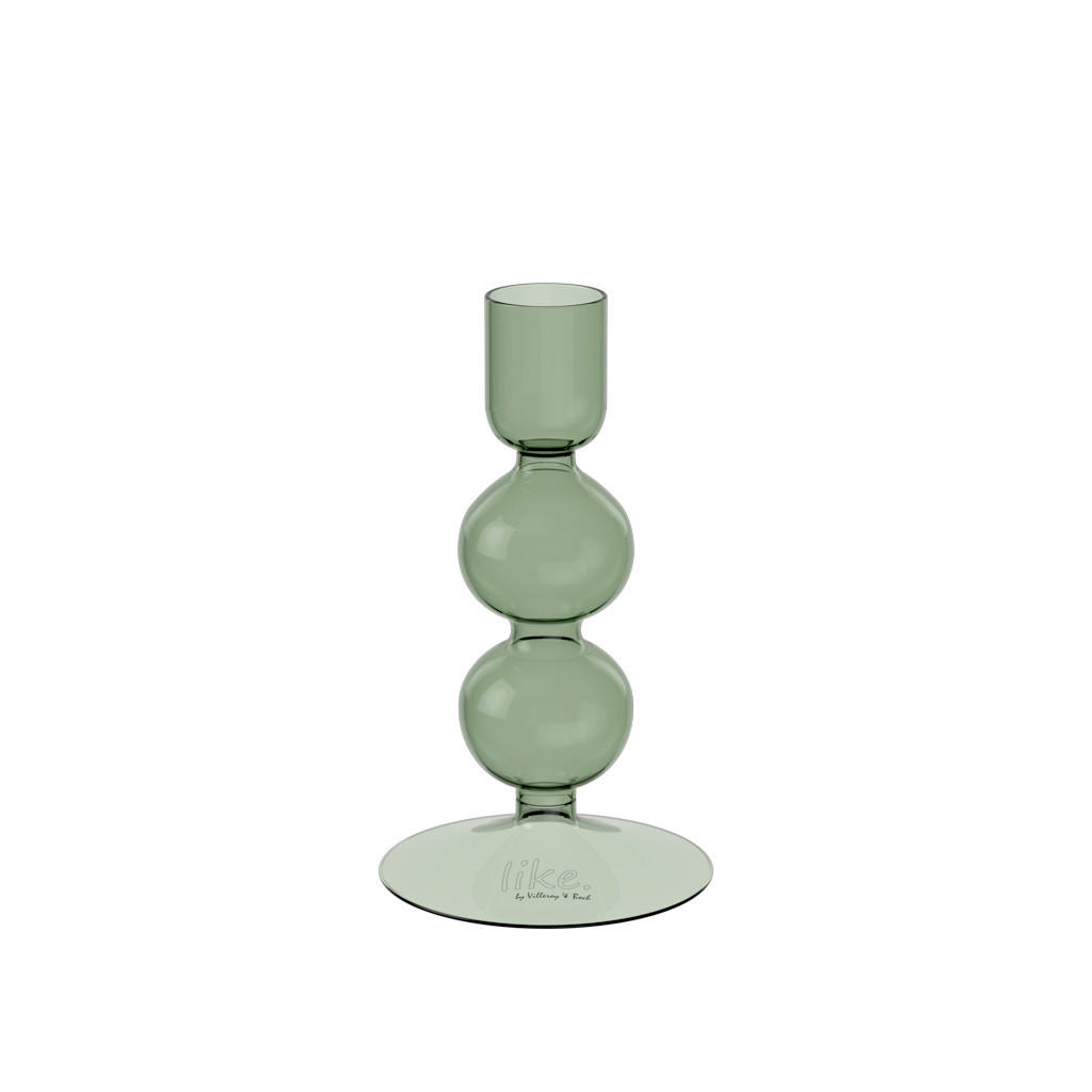 KERZENHALTER - Salbeigrün, KONVENTIONELL, Glas (7,5/7,5/13,5cm) - like.Villeroy & Boch