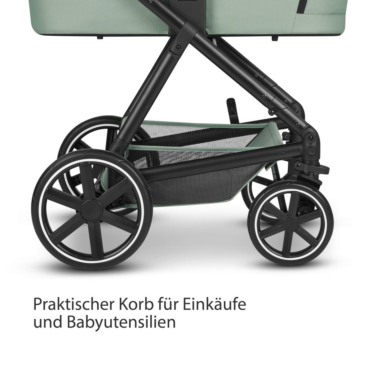 KINDERWAGENSET  Vicon 4  Pine  - Pastellgrün/Schwarz, Basics, Textil/Metall (91/61/110cm) - ABC Design