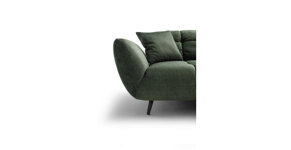 ECKSOFA Grün Mikrofaser  - Schwarz/Grün, KONVENTIONELL, Textil/Metall (313/215cm) - Hom`in