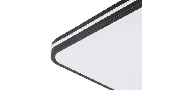 LED-DECKENLEUCHTE 43/43/5,5 cm - Schwarz/Weiß, Basics, Kunststoff/Metall (43/43/5,5cm) - Novel