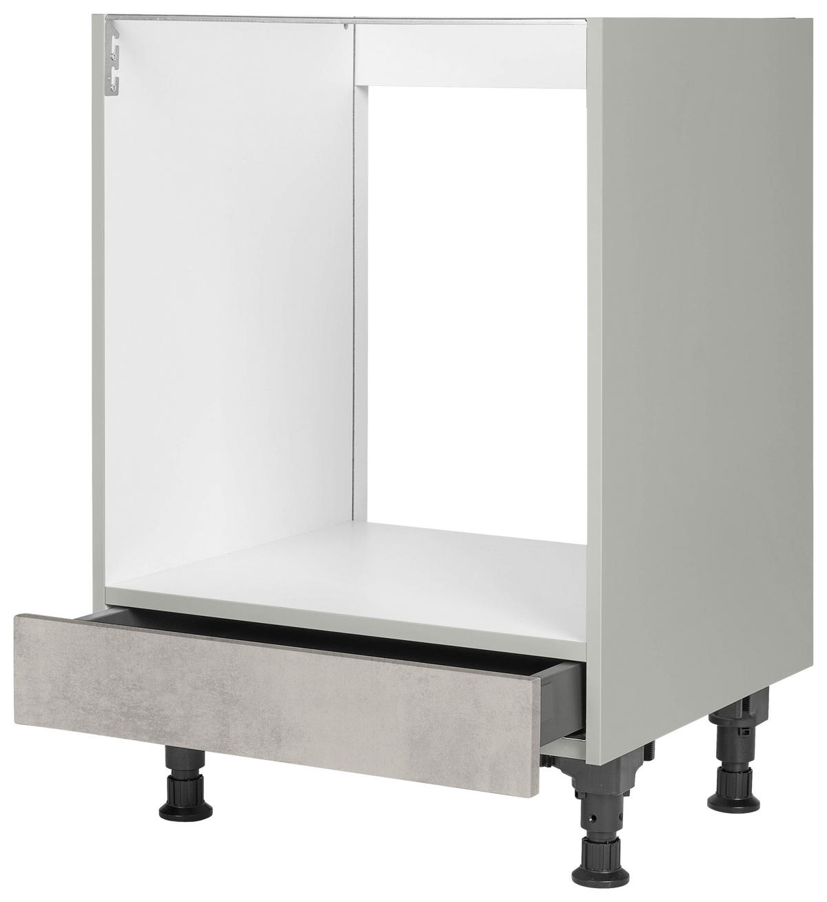 HERDUMBAUSCHRANK 60/87/56 cm  Hellgrau  - Hellgrau, Modern, Holzwerkstoff (60/87/56cm) - Nobilia