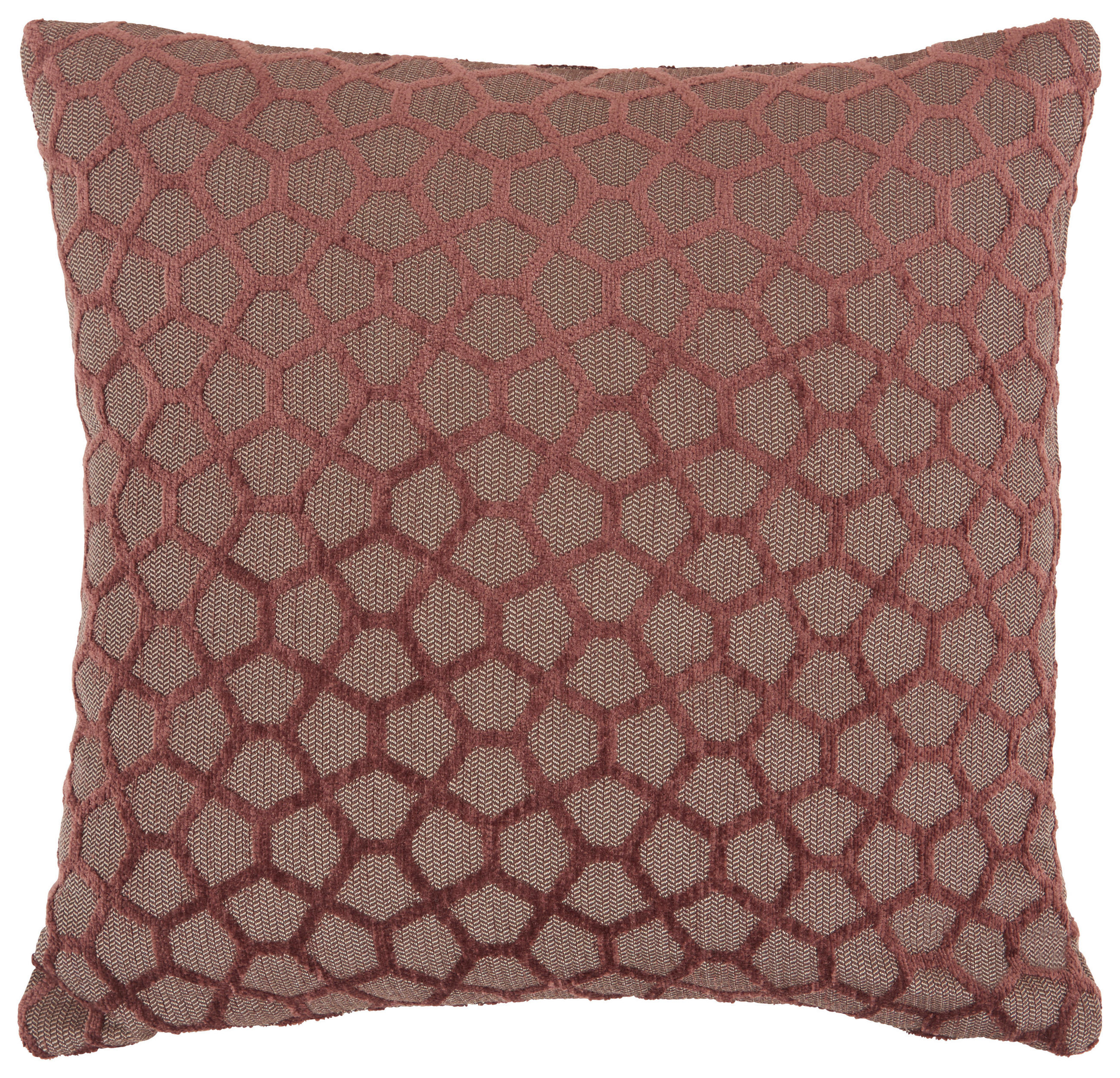 ZIERKISSEN  35/35 cm   - Aubergine, Design, Textil (35/35cm)