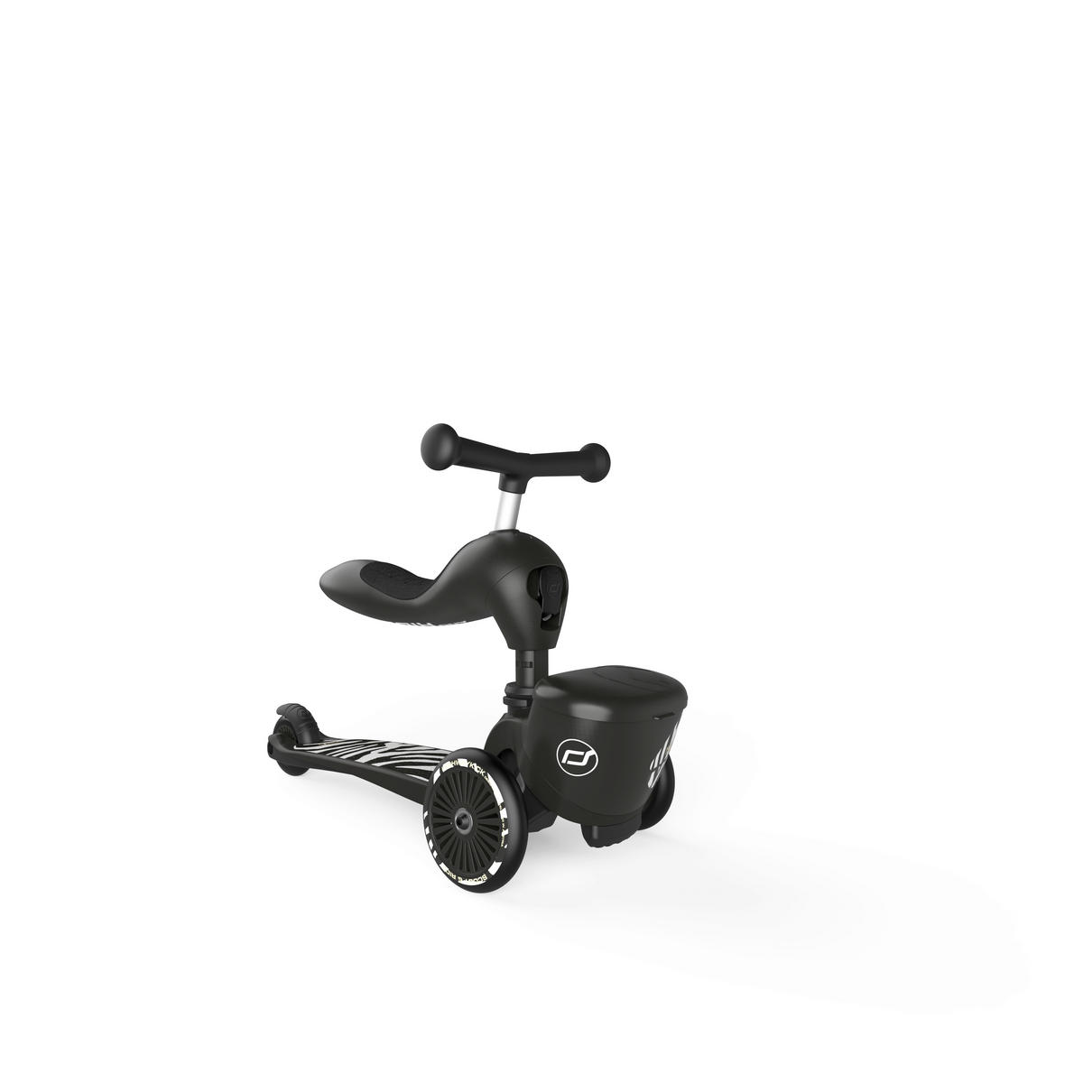 KINDERSCOOTER  - Schwarz/Weiß, Trend (24/37/55cm) - Scoot and Ride