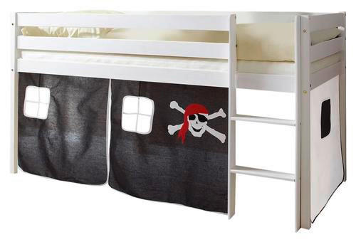 MID.YOU VYVÝŠENÁ POSTEĽ, 90/200 cm čierna, biela