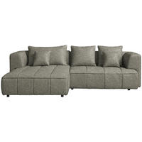 ECKSOFA Webstoff Beige  - Beige/Schwarz, Design, Kunststoff/Textil (188/288cm) - Welnova