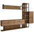 WOHNWAND in Schwarz, Eichefarben - Eichefarben/Schwarz, KONVENTIONELL, Holz/Holzwerkstoff (281,8/206,2/38cm) - Cantus WOHNWAND in Schwarz, Eichefarben - Eichefarben/Schwarz, KONVENTIONELL, Holz/Holzwerkstoff (281,8/206,2/38cm) - Cantus