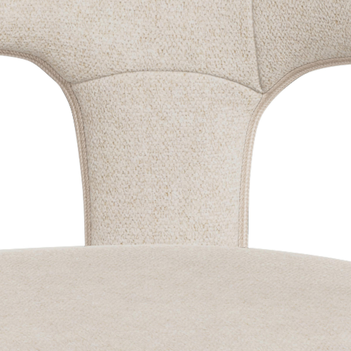 ARMLEHNSTUHL   Flachgewebe  - Beige, MODERN, Textil/Metall (58/76/55cm) - MID.YOU